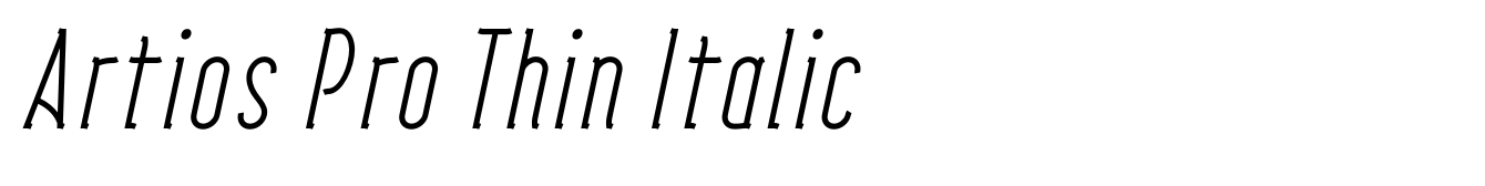 Artios Pro Thin Italic